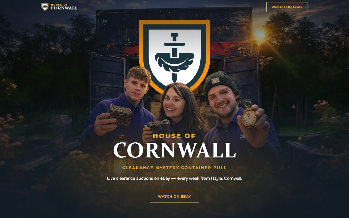 Screenshot of the House of Cornwall website
